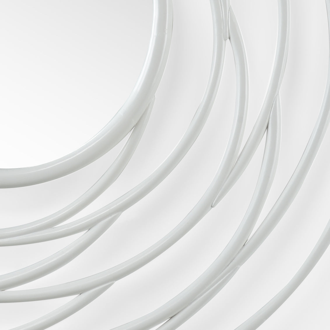 Swirl Mirror - White in 41.5 / Rattan - Chelsea House