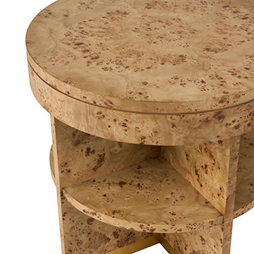 Rayne End Table - Burl in Burl – Ambella Home