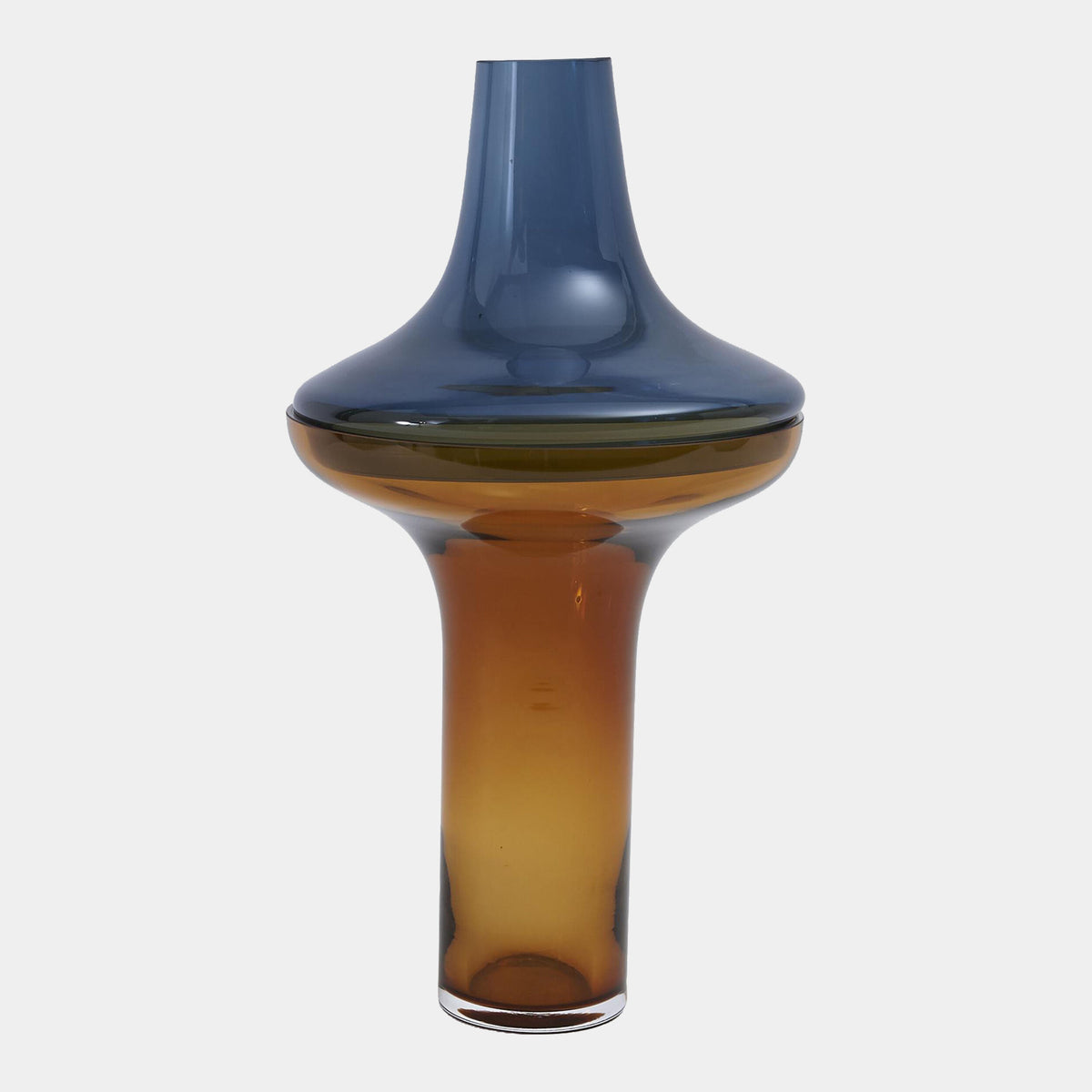 Drake Tall Cobalt Over Amber Vase