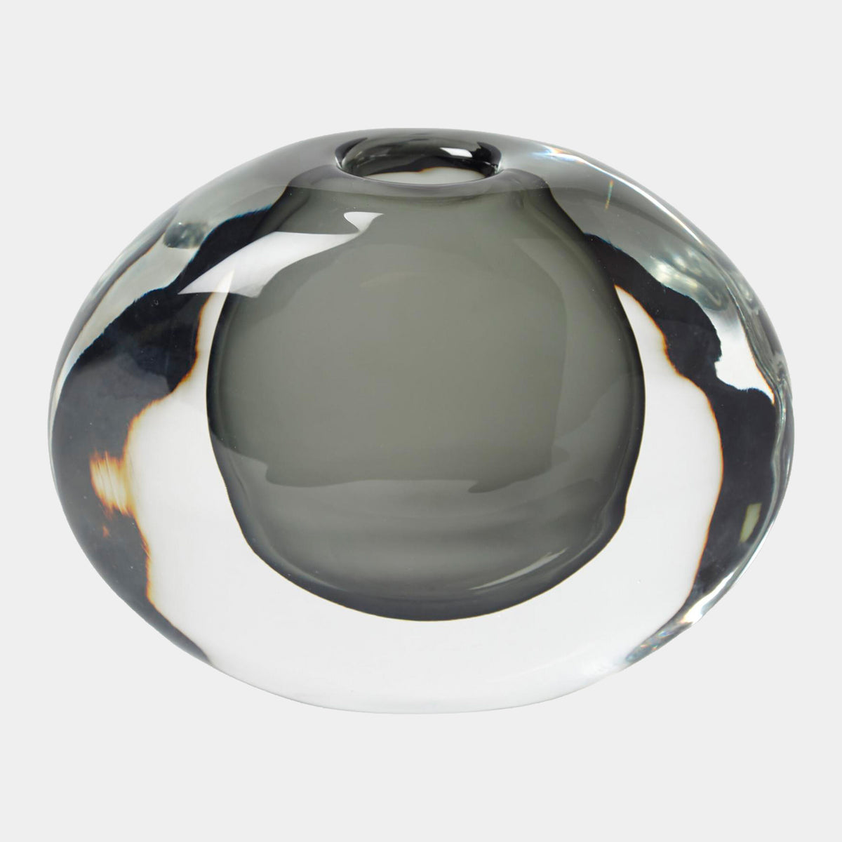 Offset Round Vase-Gray