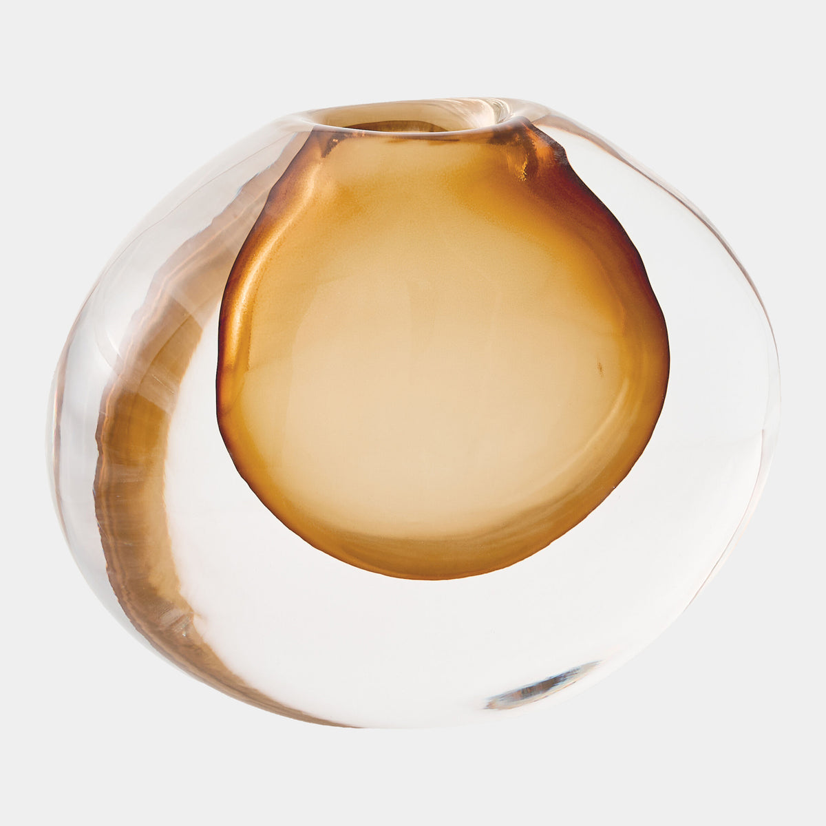Micro Bubble Vase-Amber-Sm