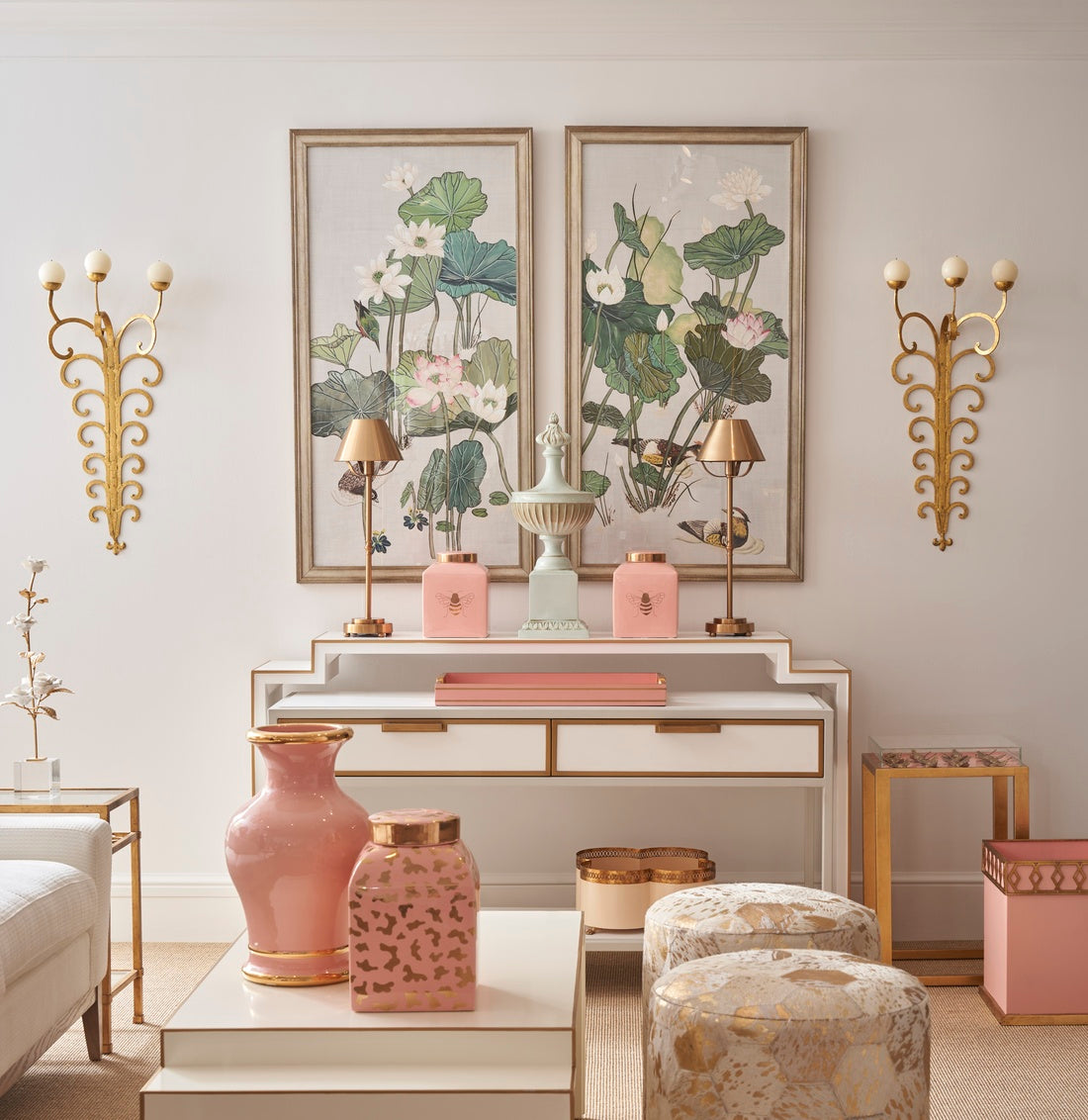 Lotus Pond II in 51.5h x 27.5w x 1d / Giclee - Chelsea House