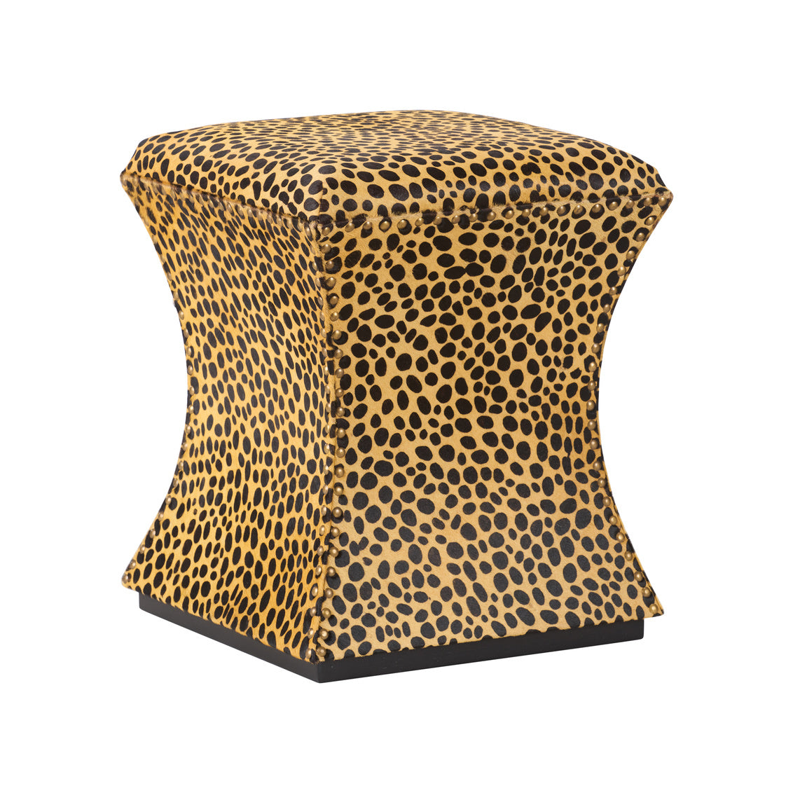 Leopard Ottoman in Leopard Print / Hair on Hide - Chelsea House