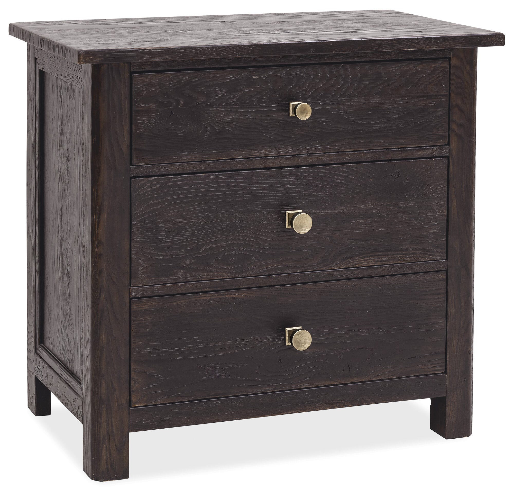 Driftwood Three-Drawer Nightstand