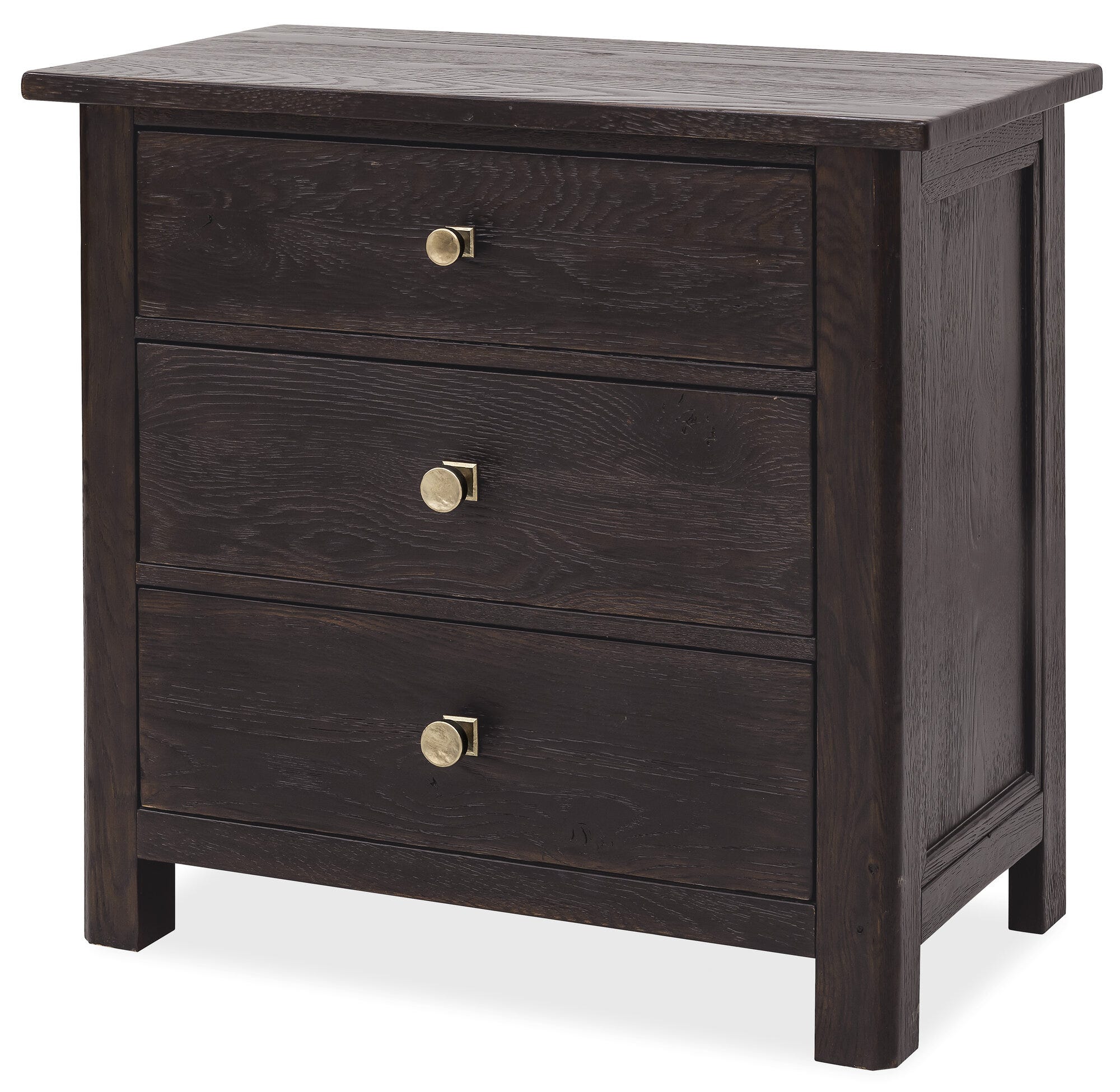 Driftwood Three-Drawer Nightstand