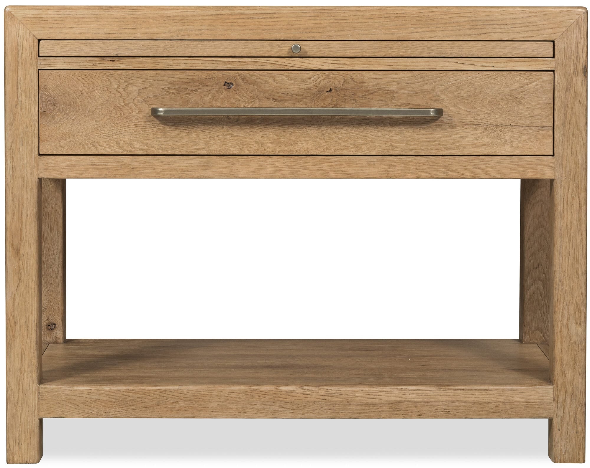 Driftwood One-Drawer Nightstand with Stone