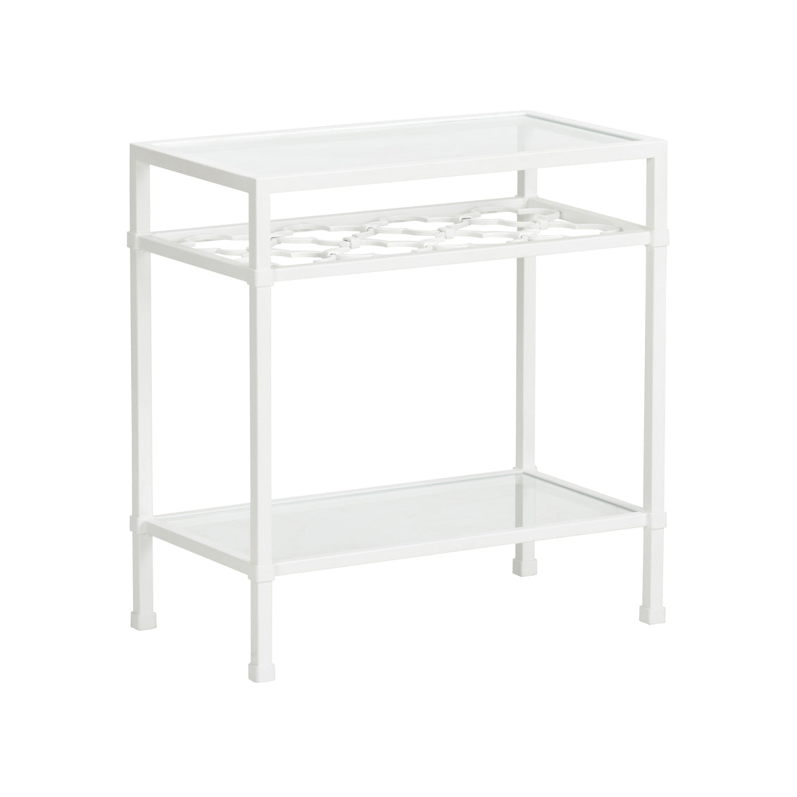 Pacific Coast Side Table- White in 23.5 / Metal - Chelsea House