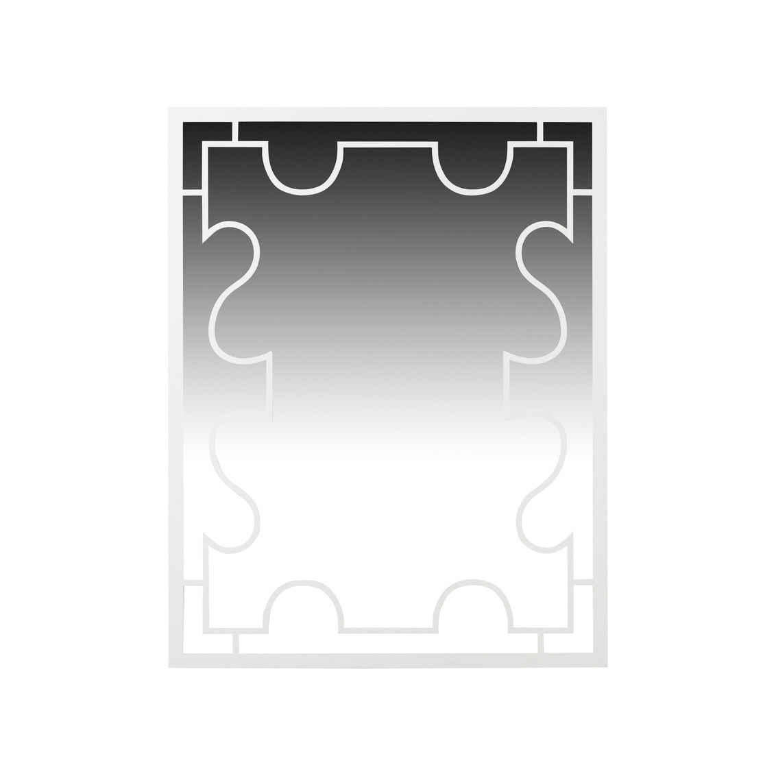 Vincennes Mirror - White in 46 / Iron - Chelsea House