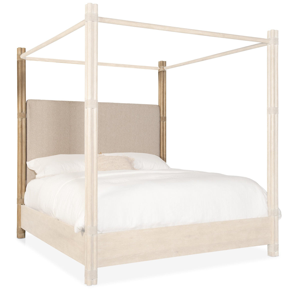Retreat 6/0-6/6 Pole Rattan Upholstered Poster Headboard