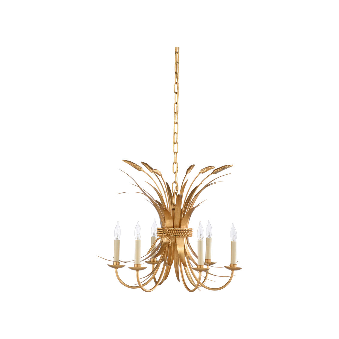 Wheat Chandelier - Gold in 18 / Iron - Chelsea House