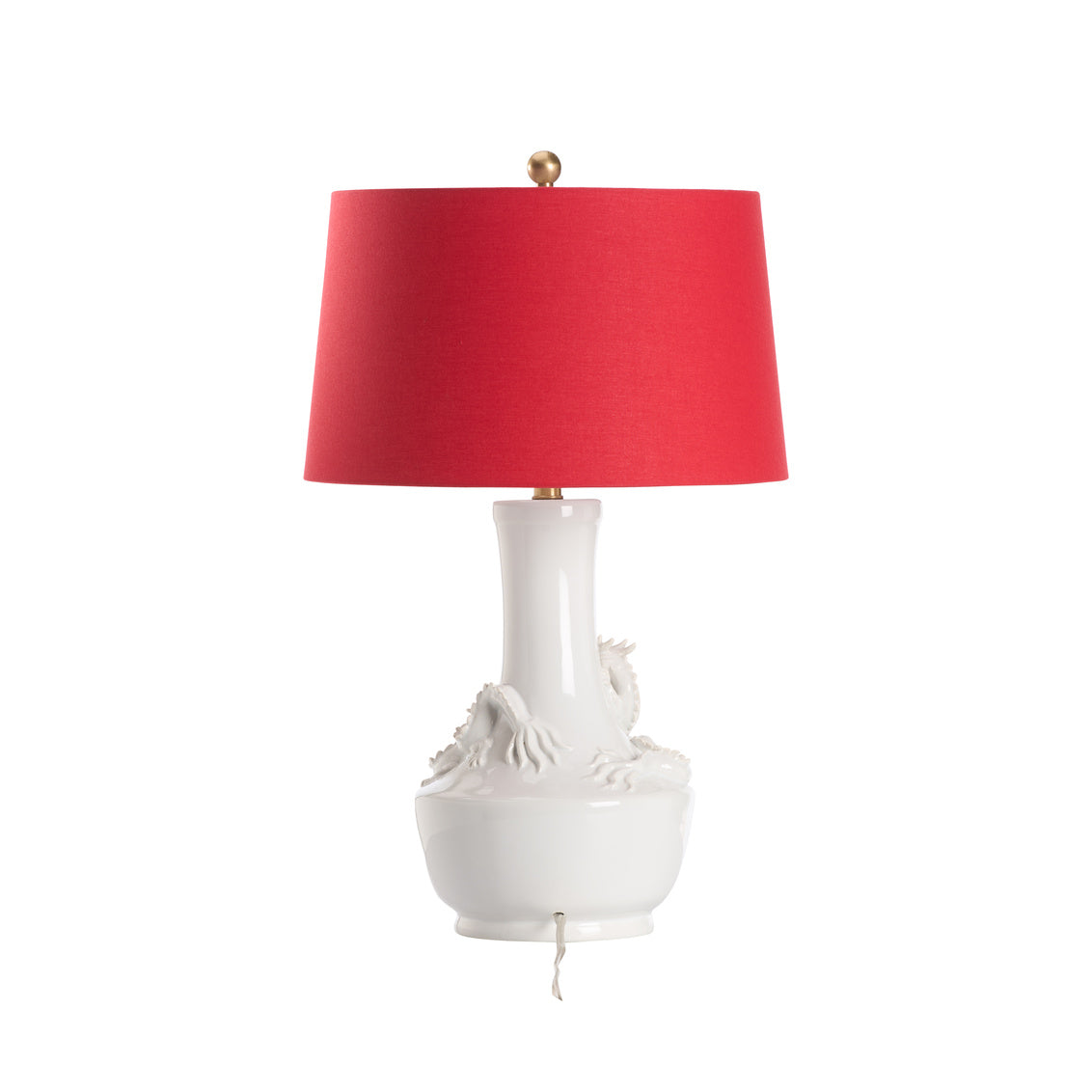 Pinyin Table Lamp in White Glaze / Ceramic/Porcelain - Chelsea House