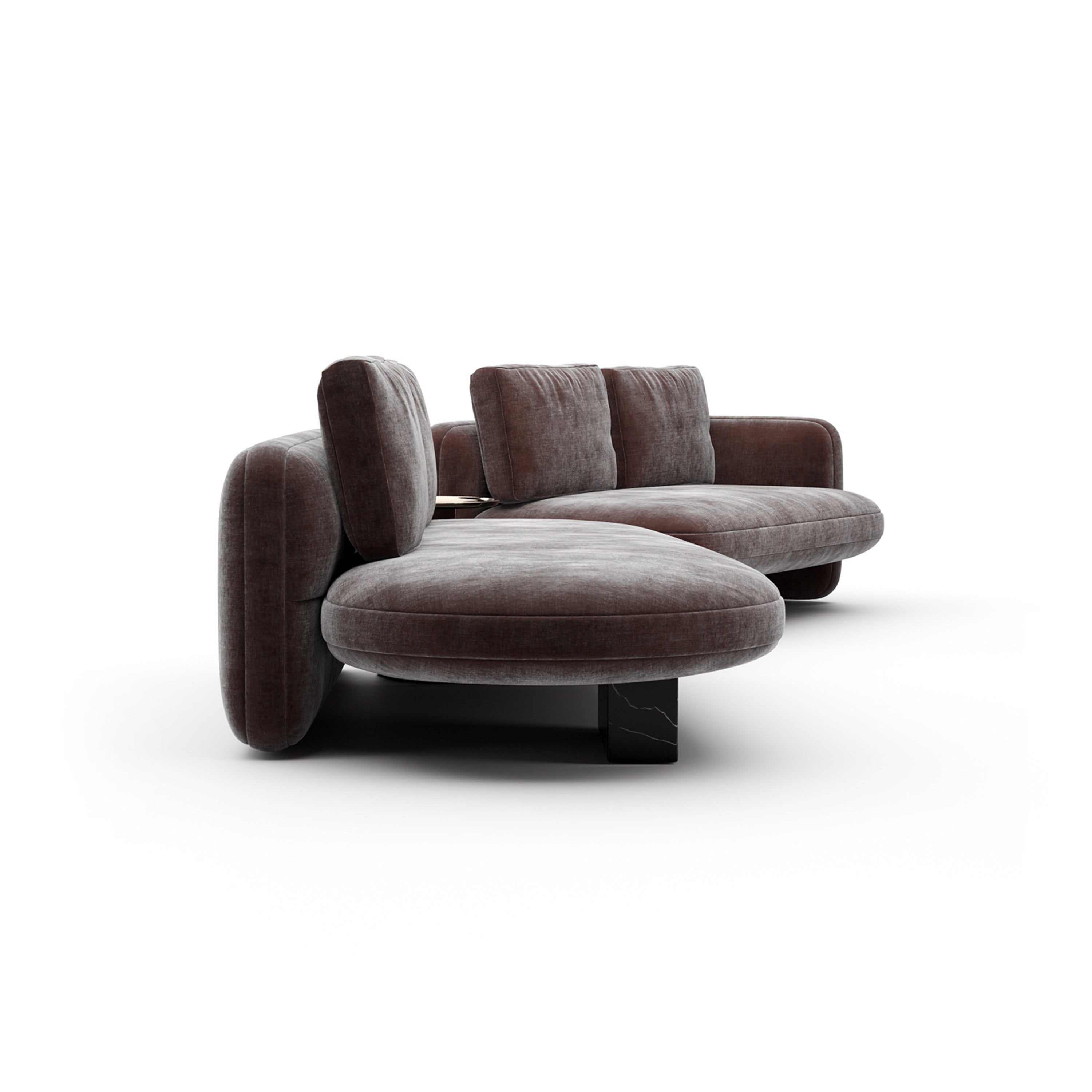 Overlap Left Bumper Sectional Dk Taupe – Sectionals by Caracole | Sutter & Vale