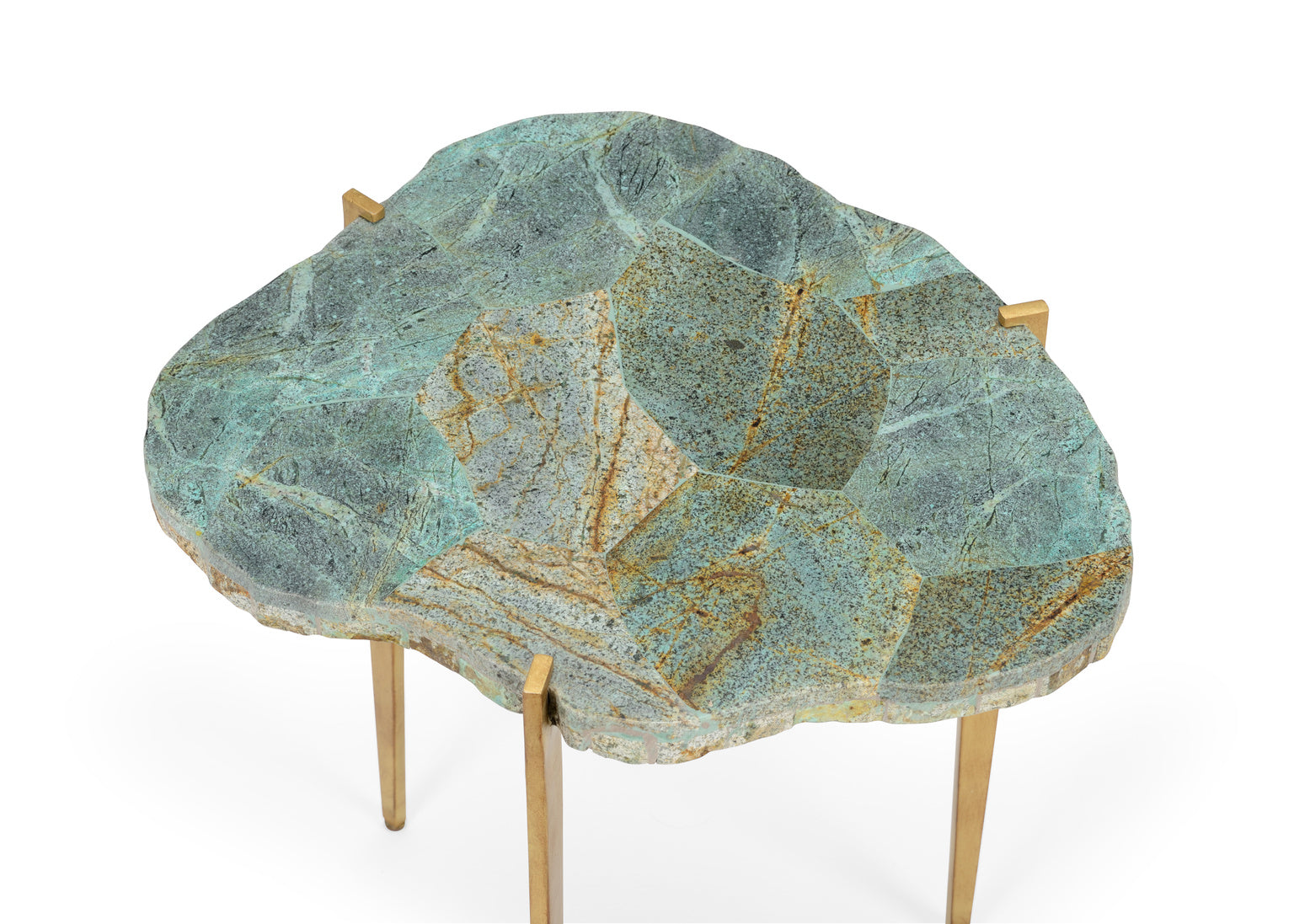 Philippine Malachite Table in 20 / Iron - Chelsea House