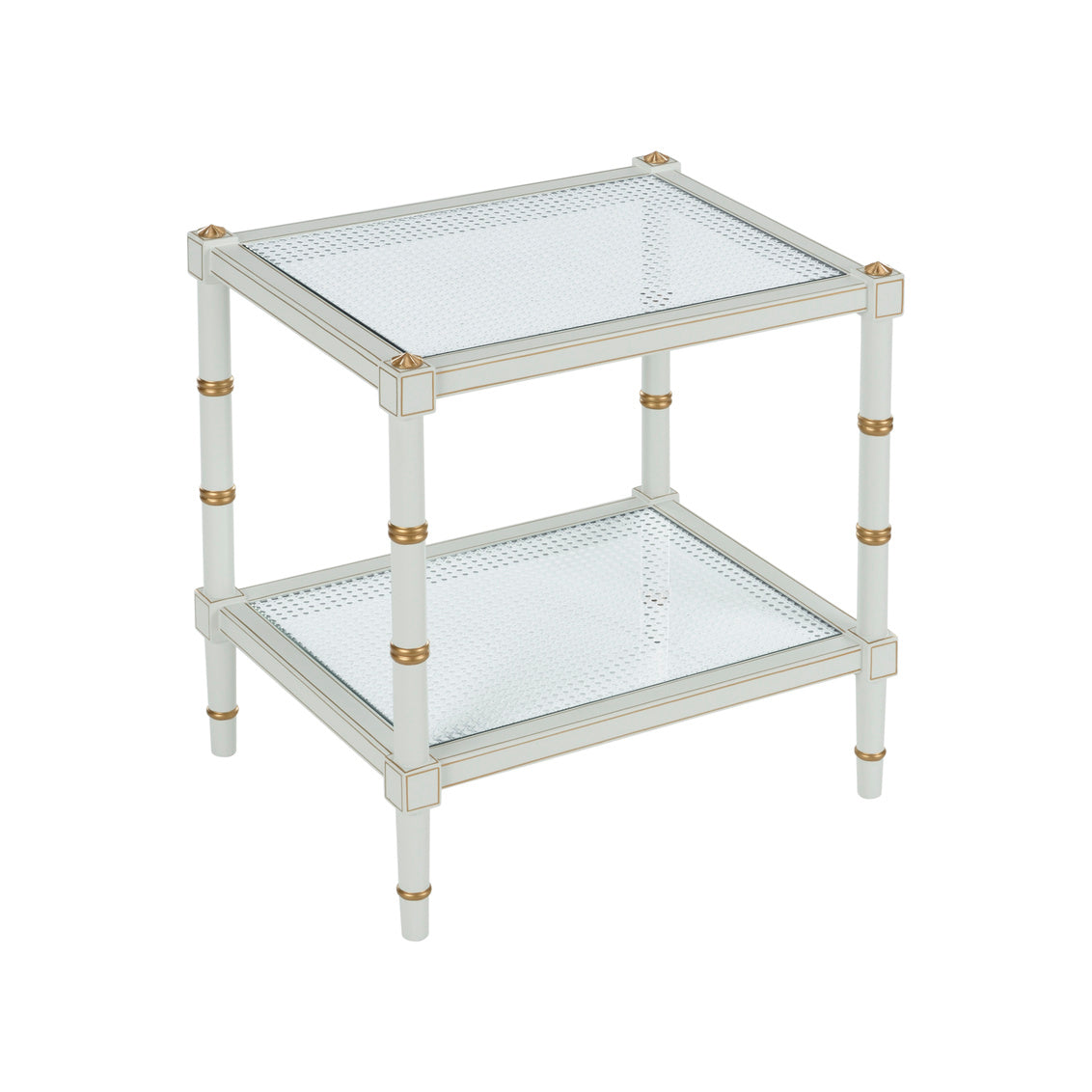Conner Cane End Table - Gray