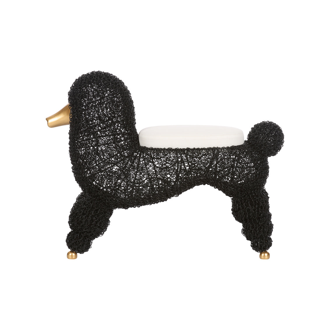Ooh La La Poodle Stool - Black