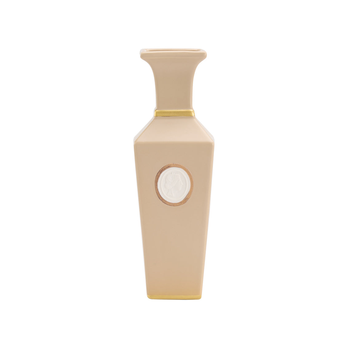 Intaglio Vase- Taupe
