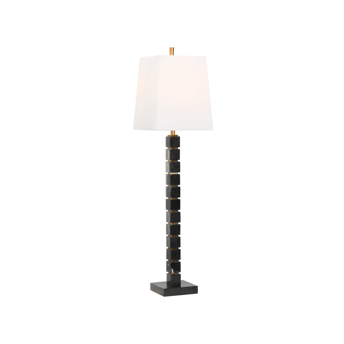 Astor Buffet Lamp Aged Brass & Black Marble