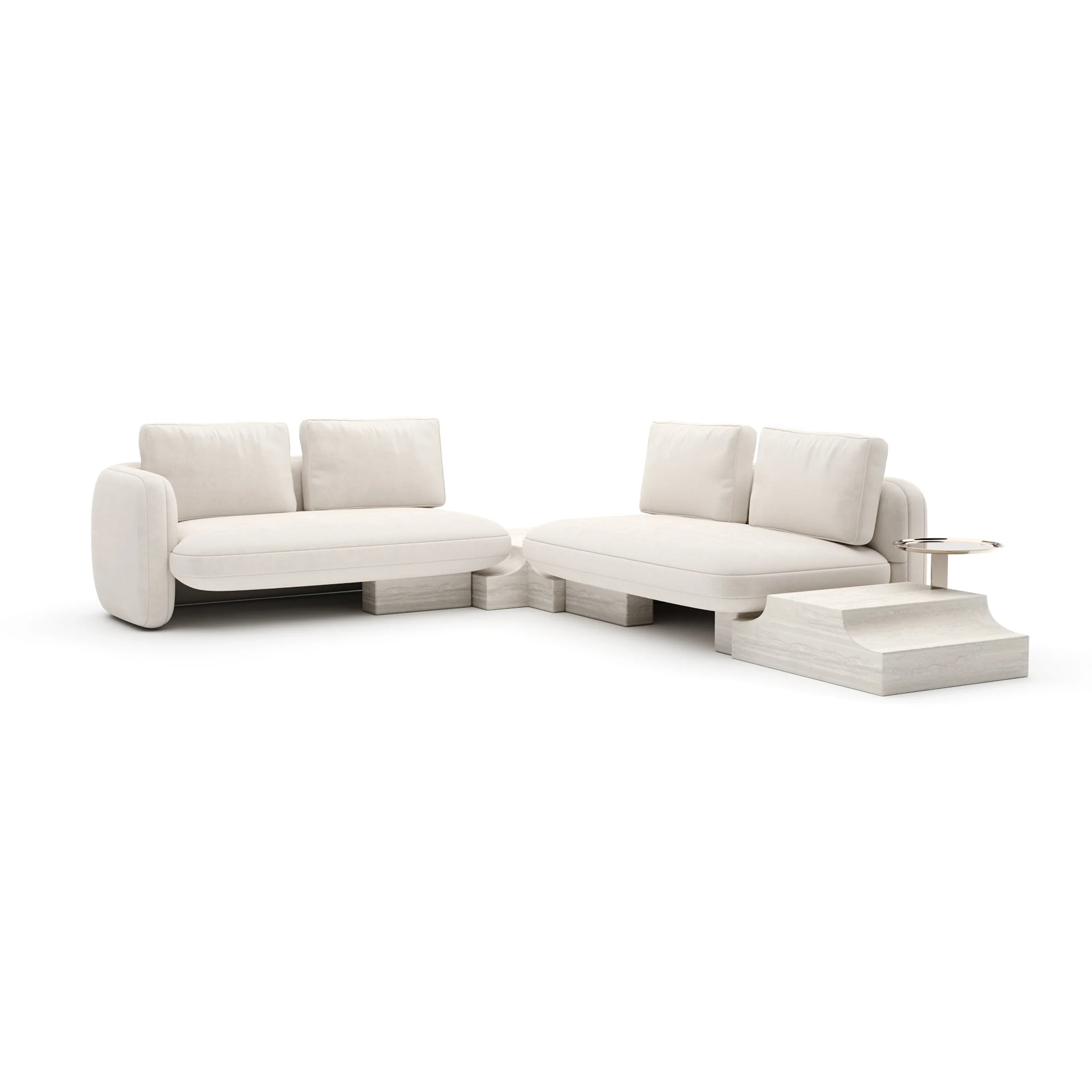 Overlap Wedge Sectional Ecru – Sectionals by Caracole | Sutter & Vale
