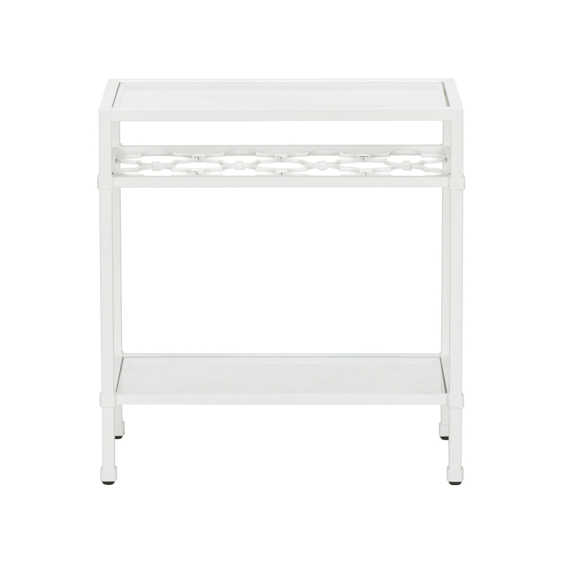 Pacific Coast Side Table- White in 23.5 / Metal - Chelsea House