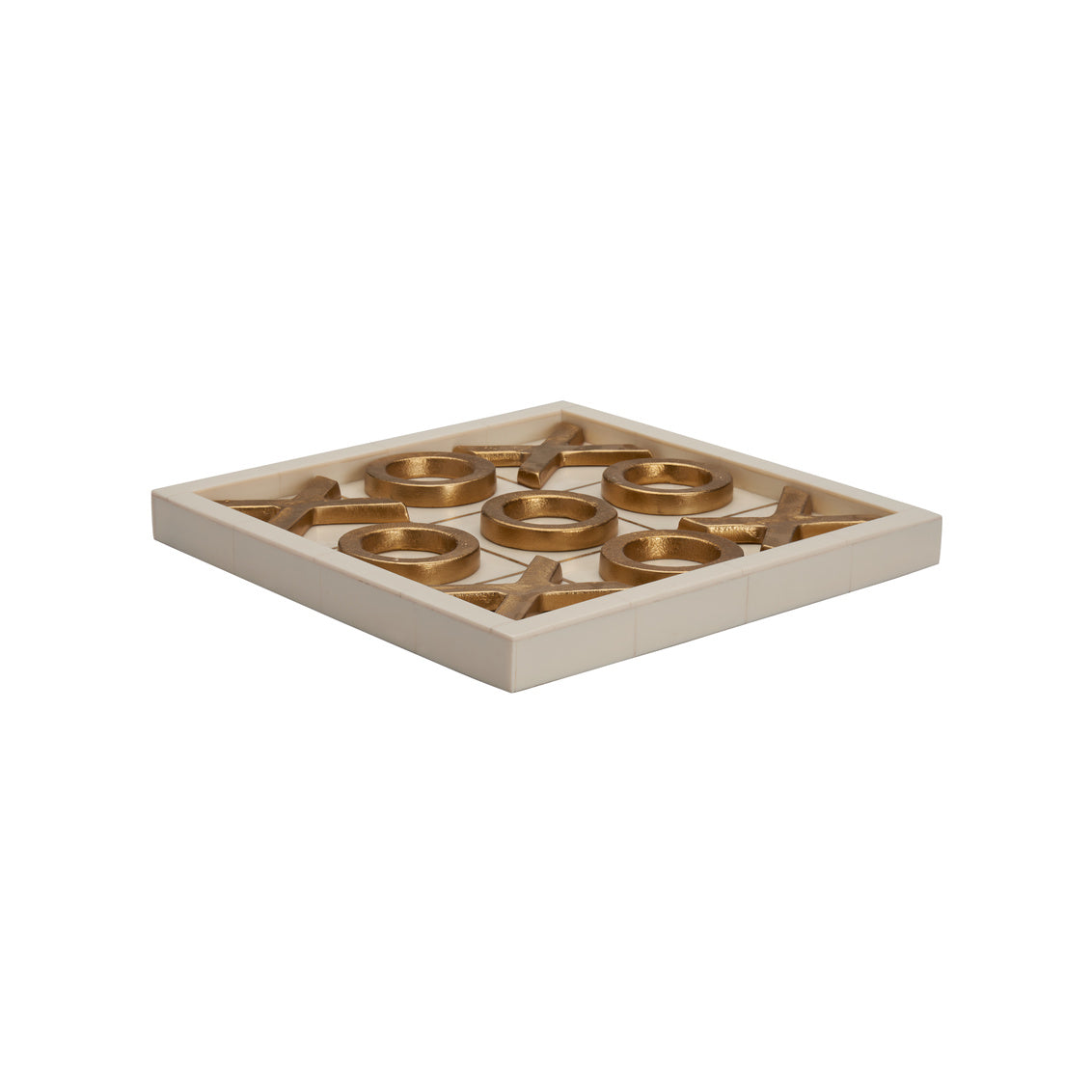 TIC TAC TOE-RESIN/GOLD METAL (BOX) in 1.5 / Resin - Chelsea House