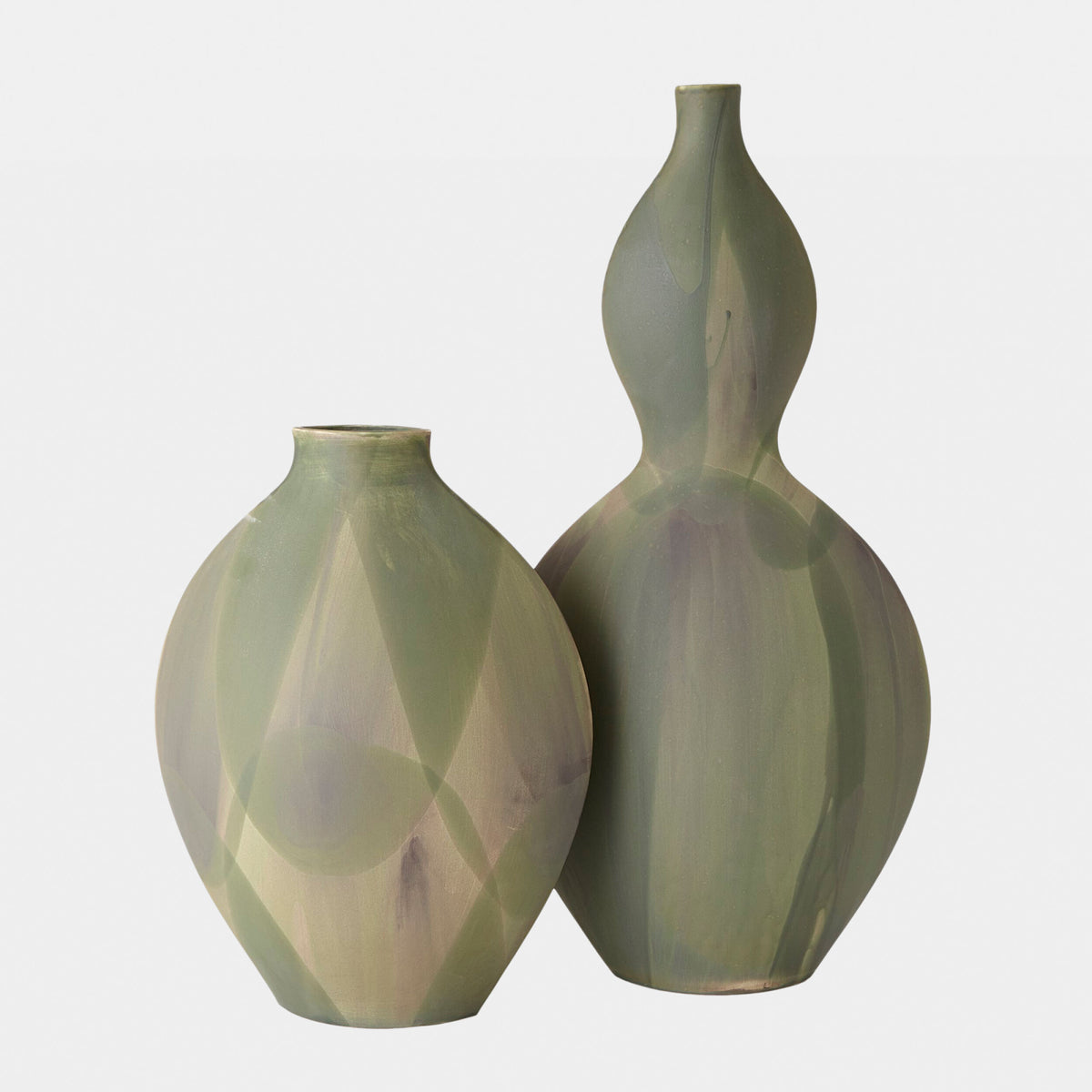 Helios Vase-Washed Green-Lg