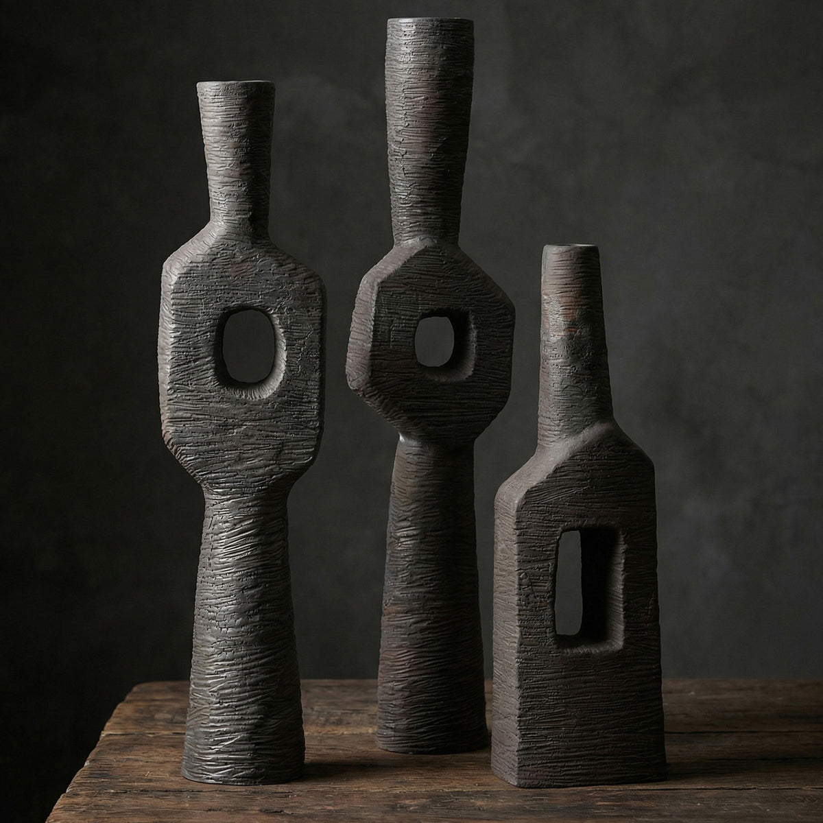 Ebba Vase-Rugged Brown-Lg