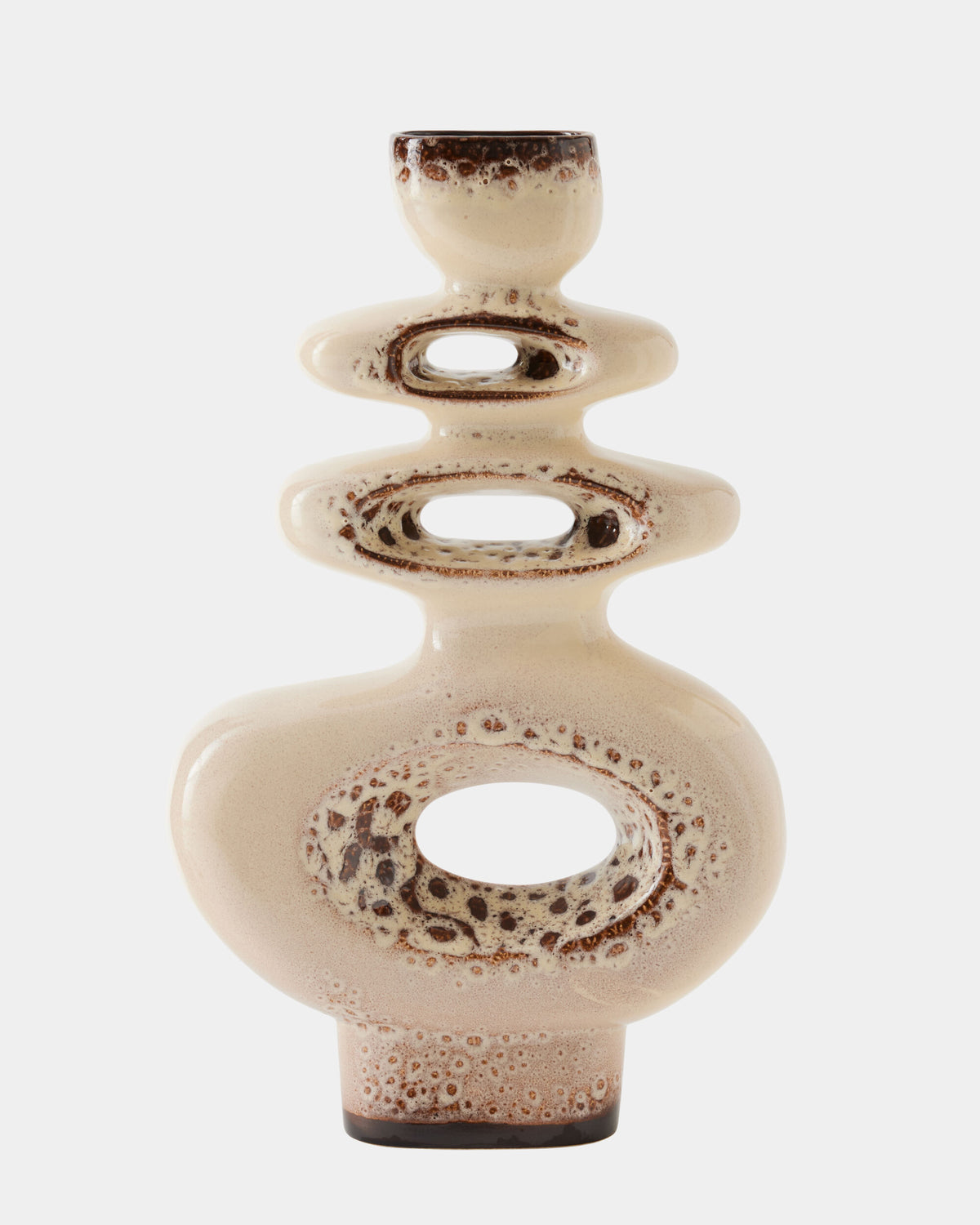 Token Vase-Beige Splotch-Lg