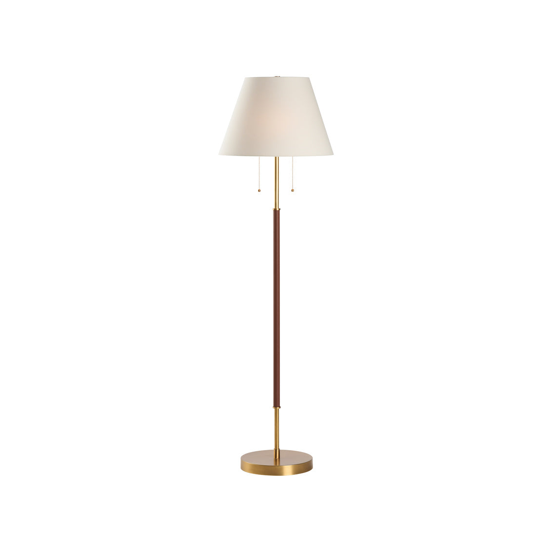 Skinny Mini Floor Lamp in Antique Brass/Brown / Steel - Chelsea House