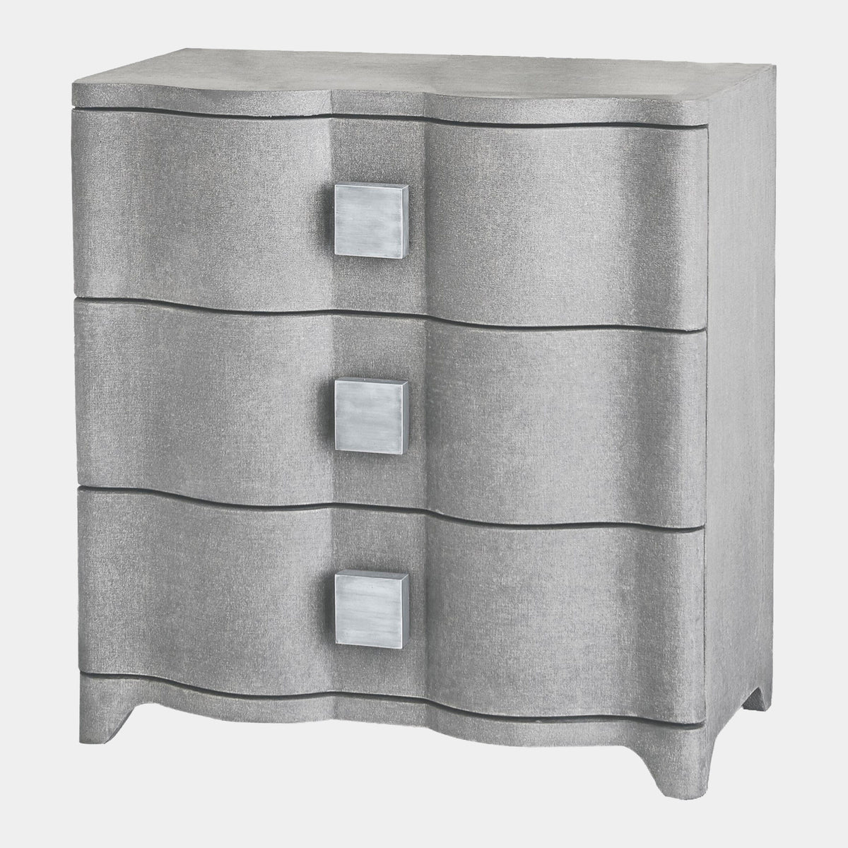 Toile Linen Bedside Chest-Gray