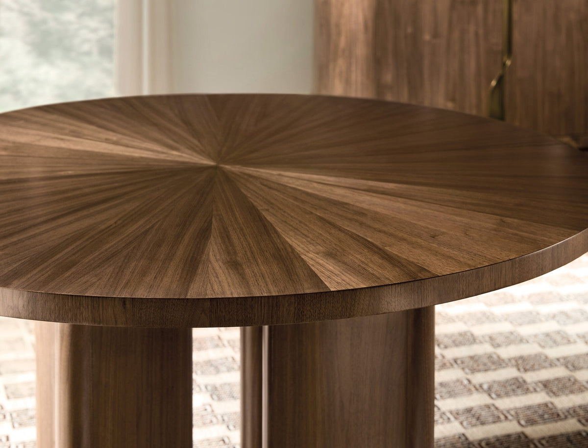 Eleana Round Dining Table with One 20-inch Leaf