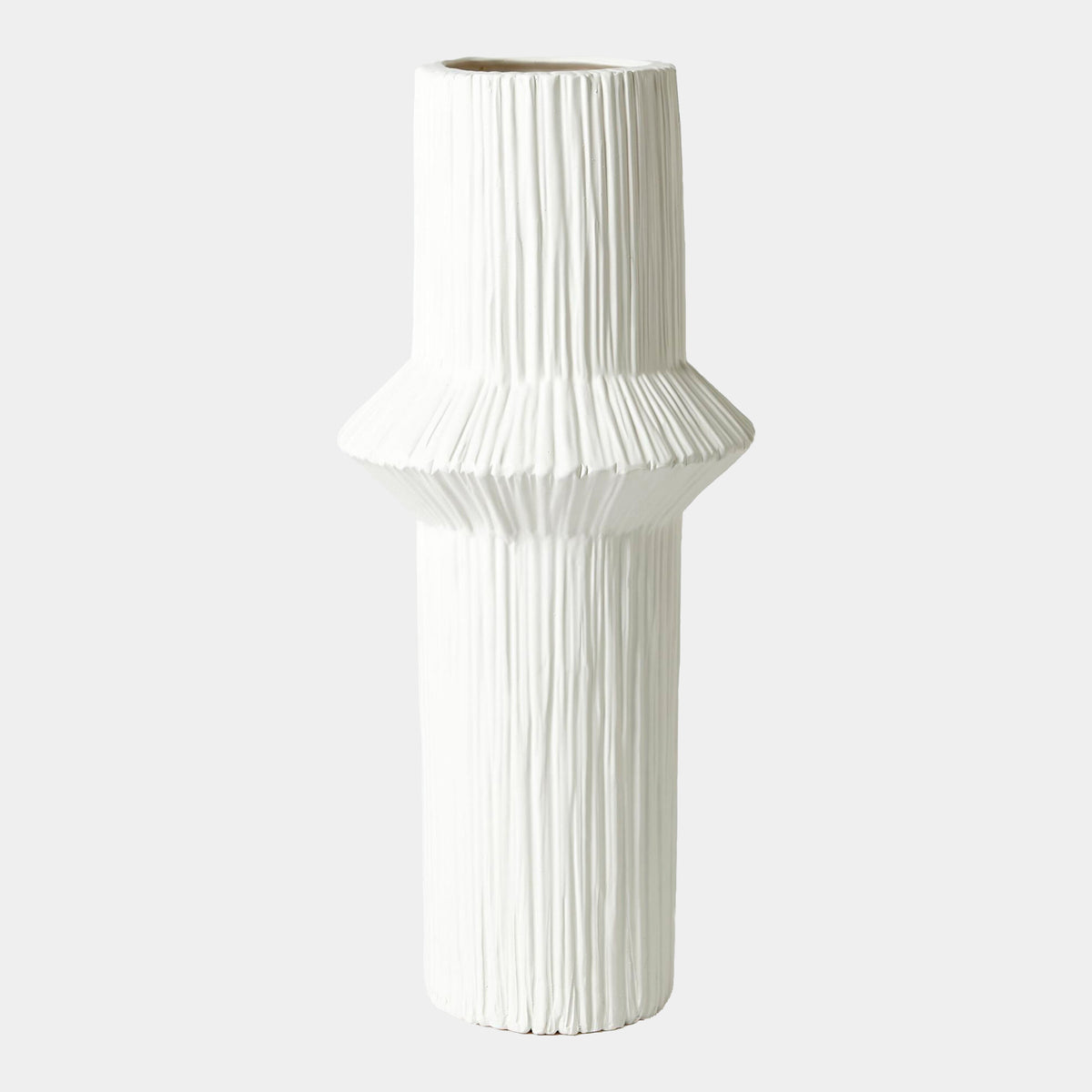 Ascending Ring Vase-Matte White-High