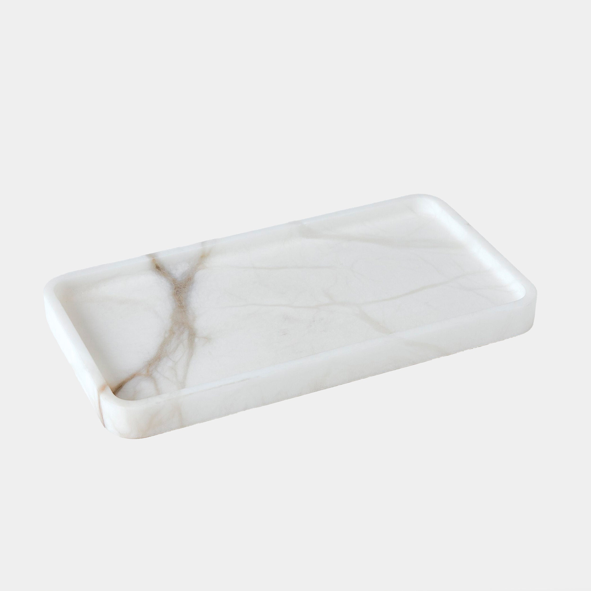 Raggio Alabaster Tray-White