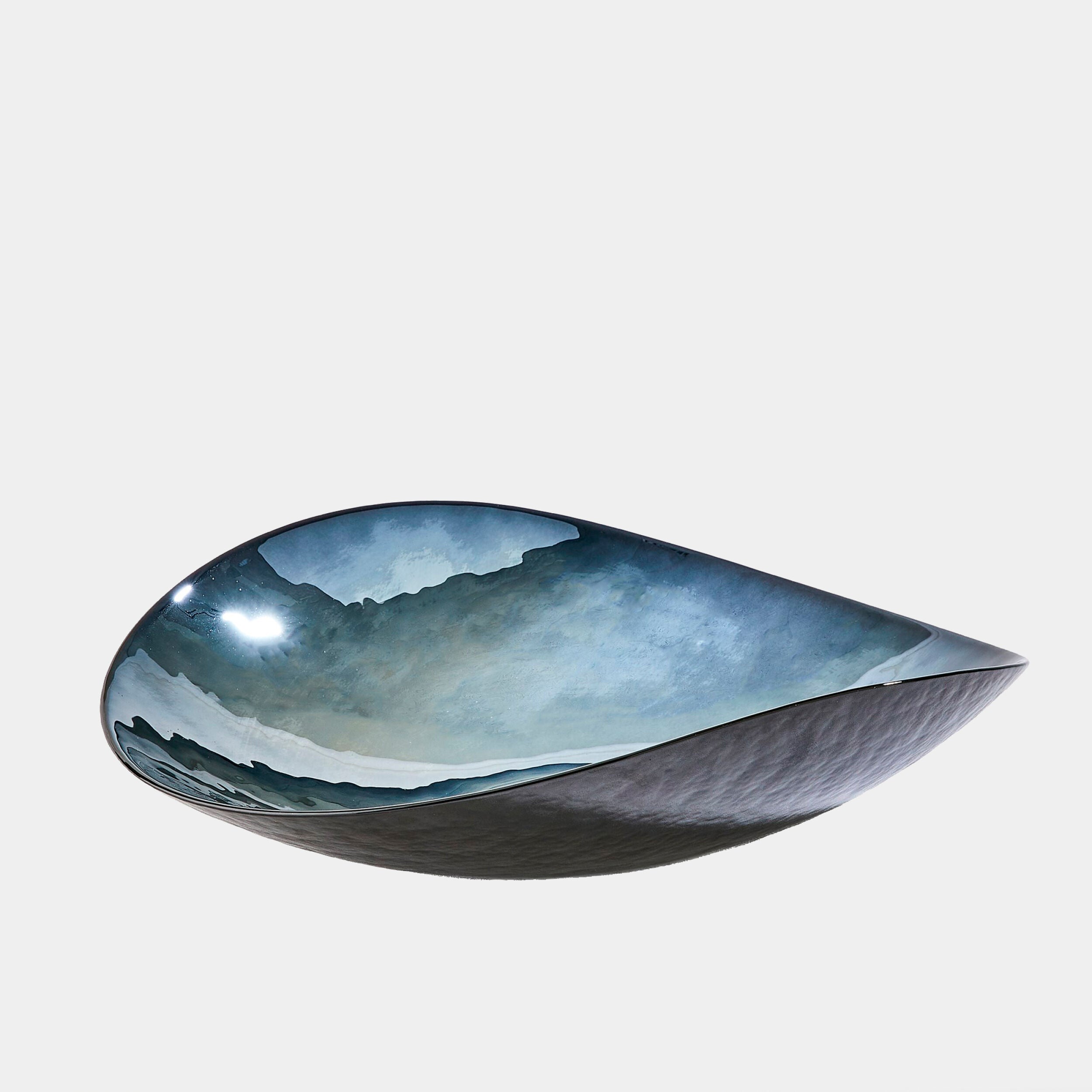 Obsidian Folded Plate-Metallic Black