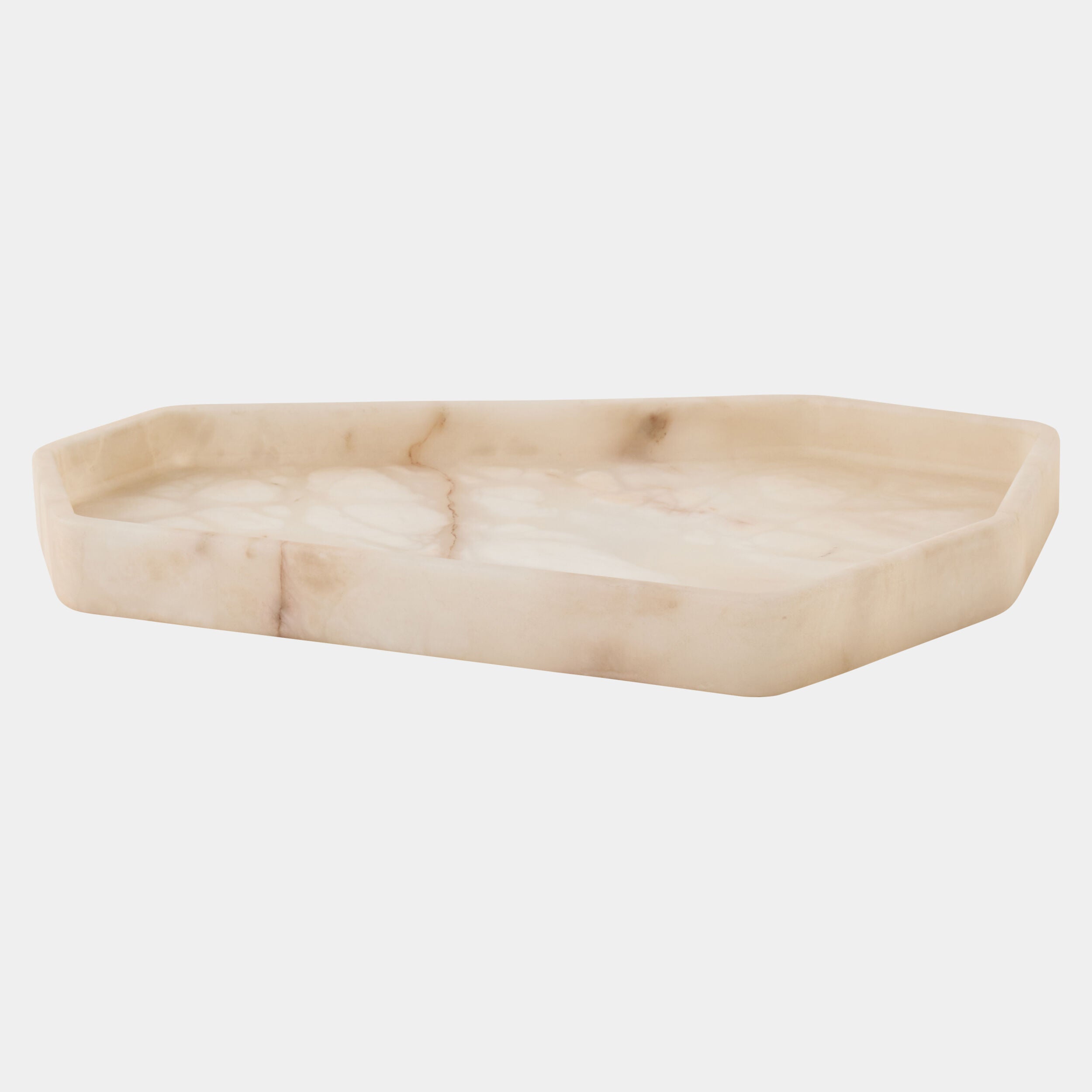 Polygon Tray-Alabaster-Mid