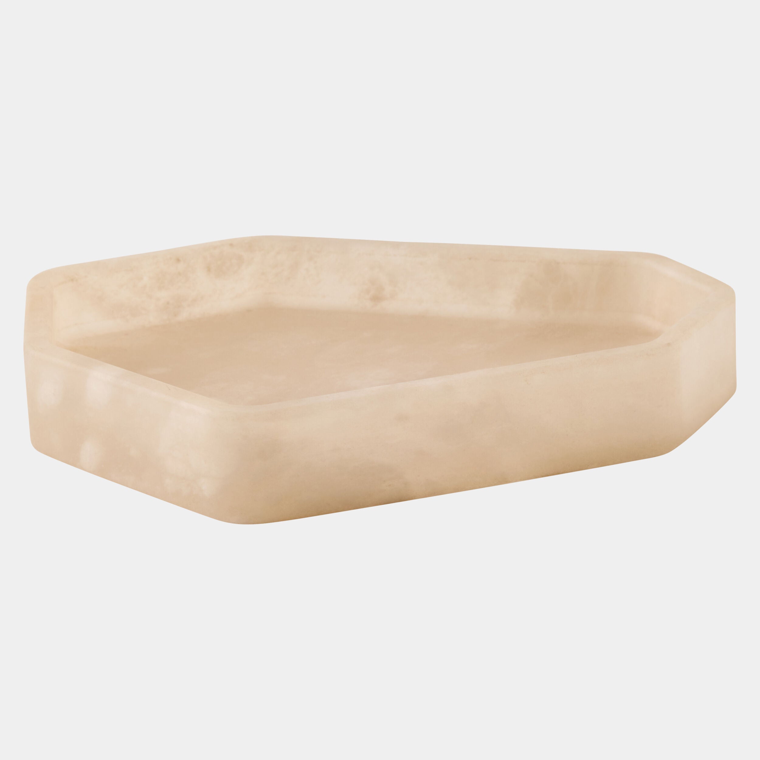 Polygon Tray-Alabaster-Short