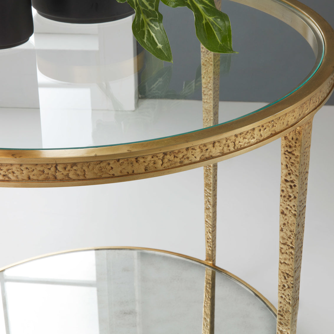 Sculpture Round Table-Antique Brass – Accent Tables by Modern History | Sutter & Vale