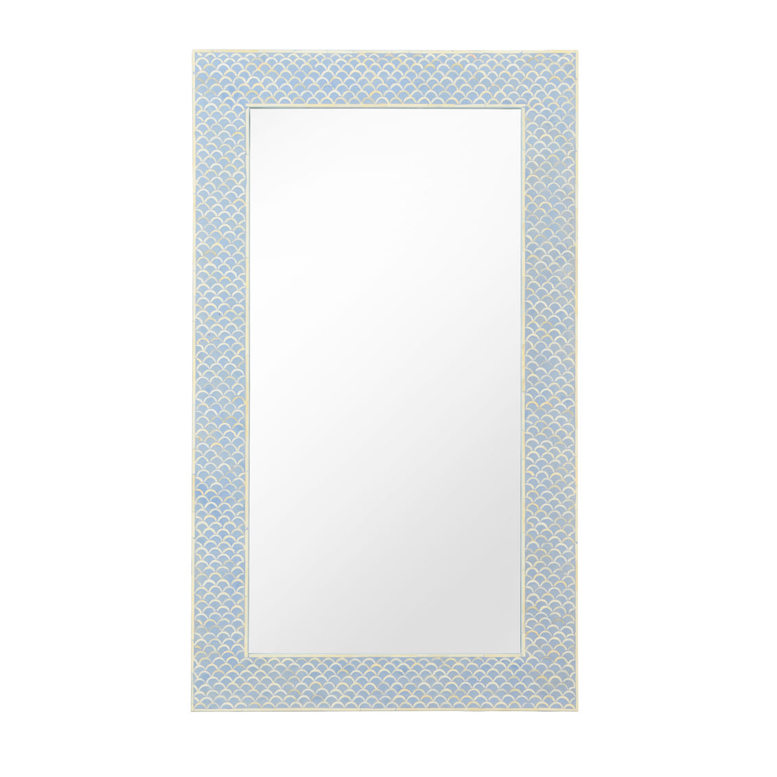 Elgon Mirror - Blue in 30 / Bone - Chelsea House