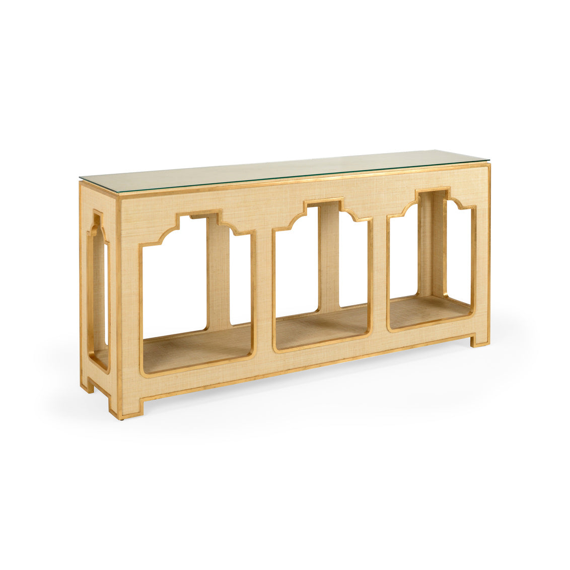 Yangon Console - Natural in 34.5 / Raffia - Chelsea House