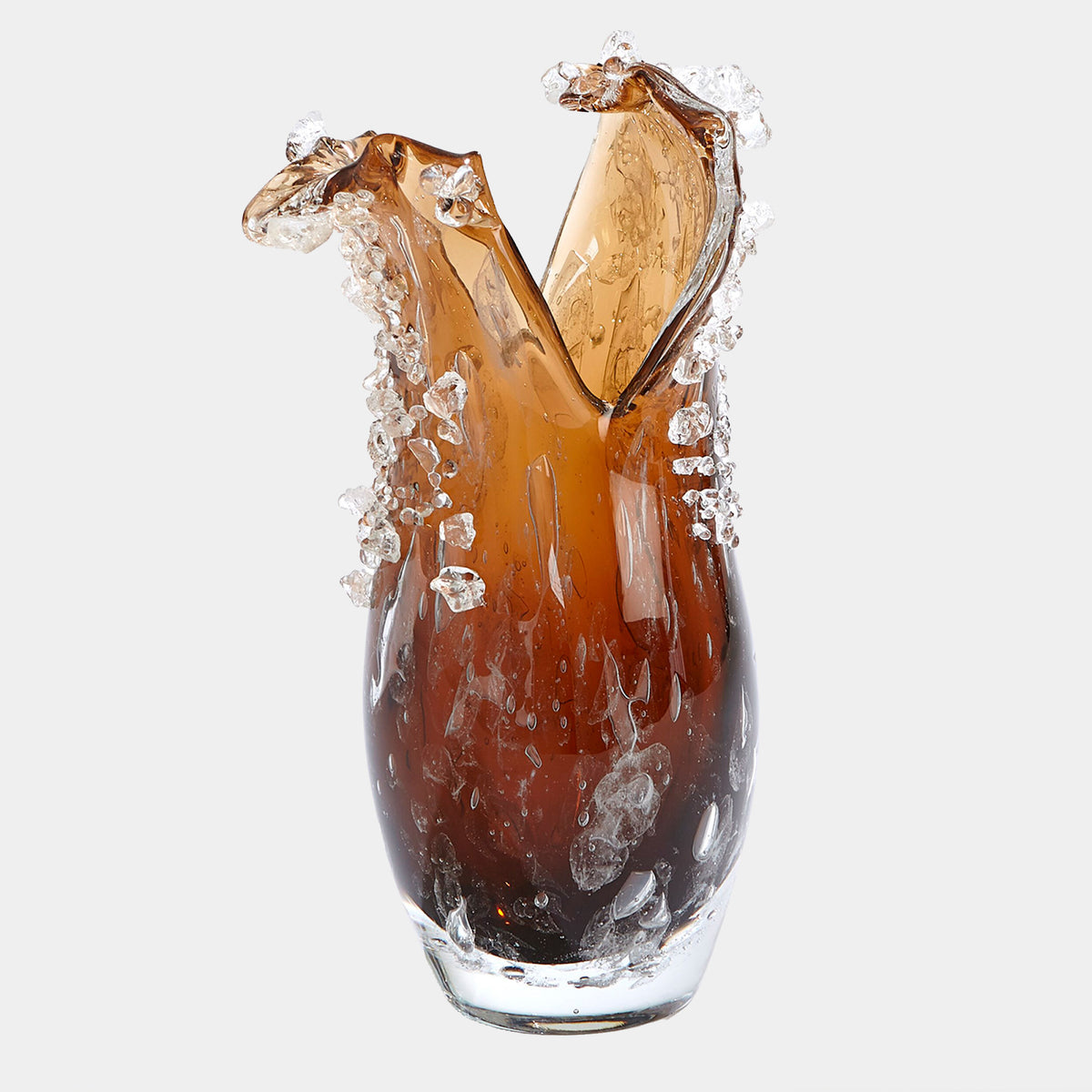 Dual Wave Vase-Tobacco
