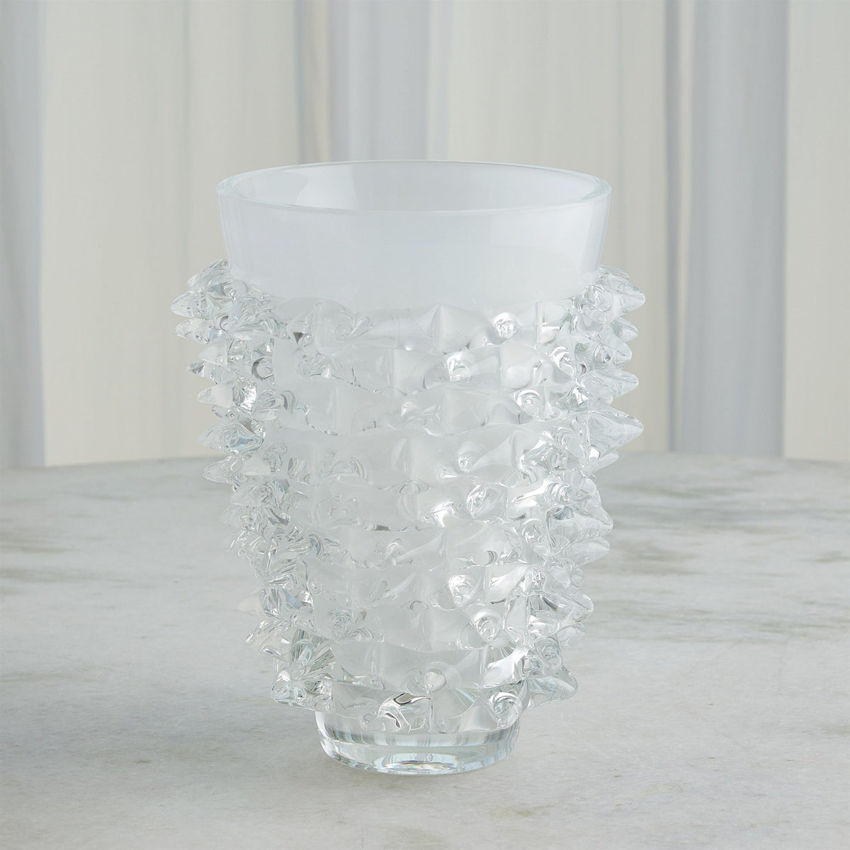 Porcupine Vase-White-Tall