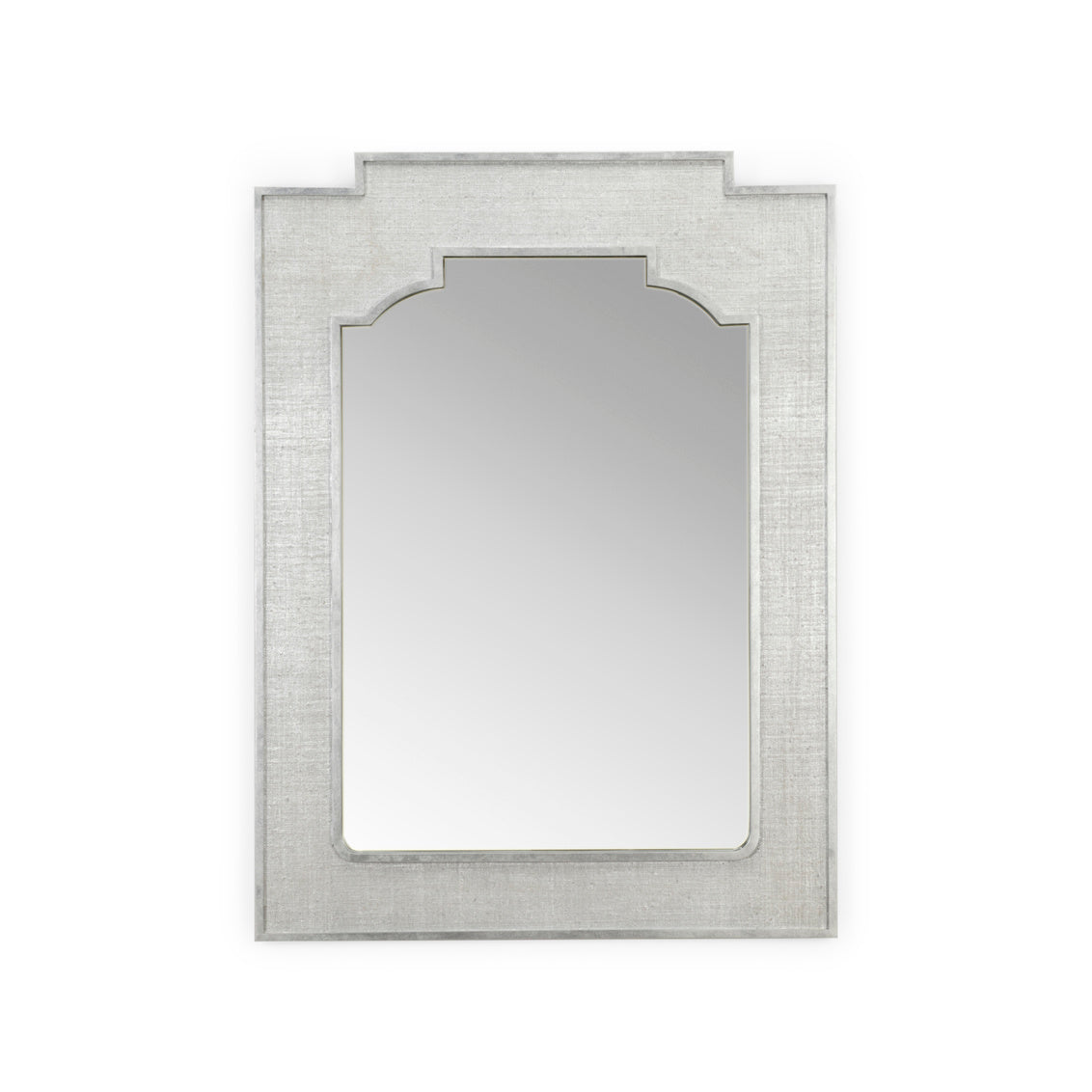 Yangon Mirror - Silver in 46 / Raffia - Chelsea House