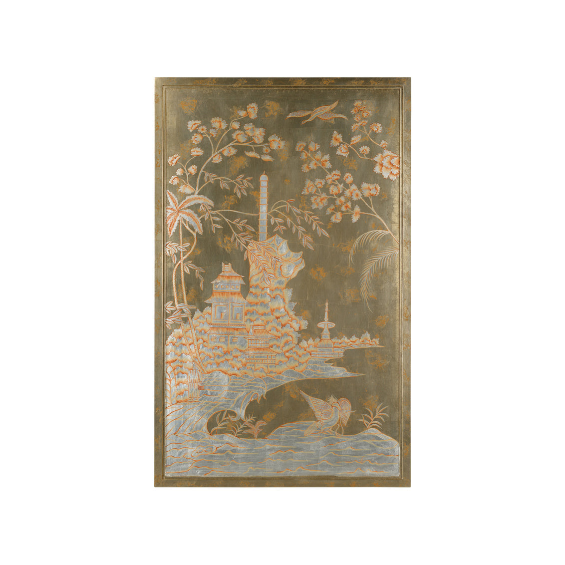 Chinoiserie Panel - Left in Hand Painted / Wood - Chelsea House