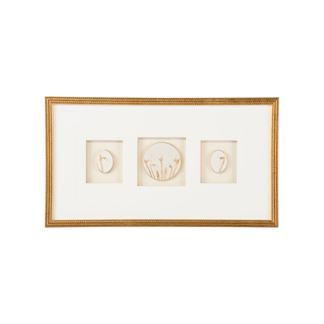 Botanical Relief V in 13.25h x 23.75w x 1d / Plaster - Chelsea House