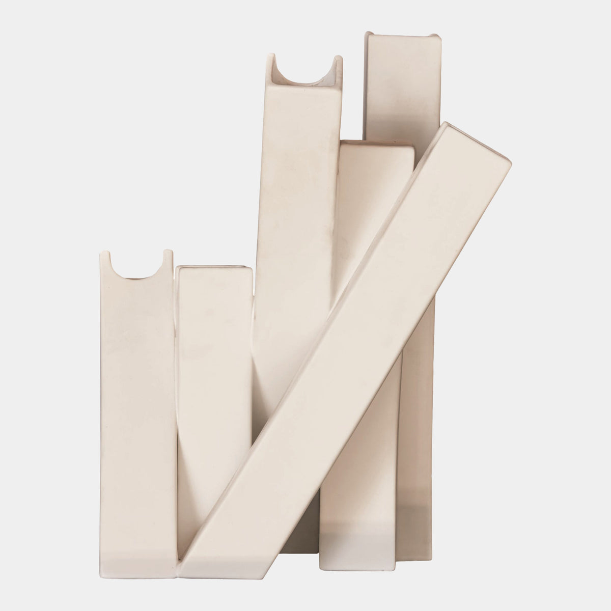 Collage Vase-Matte White