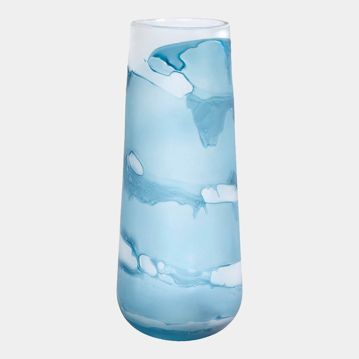 Glacier Vase-Blue-Lg