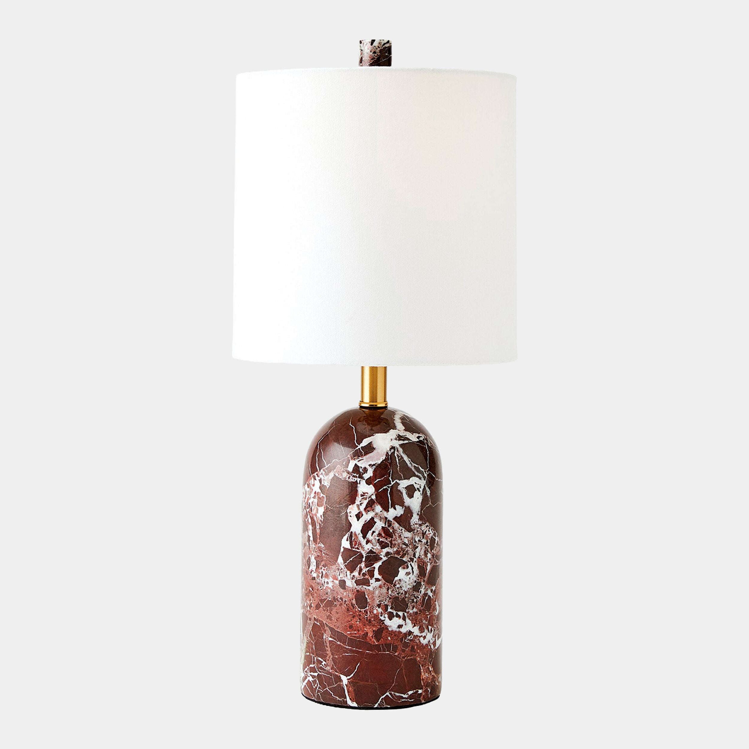 Callanish Marble Lamp-Maroon-Sm