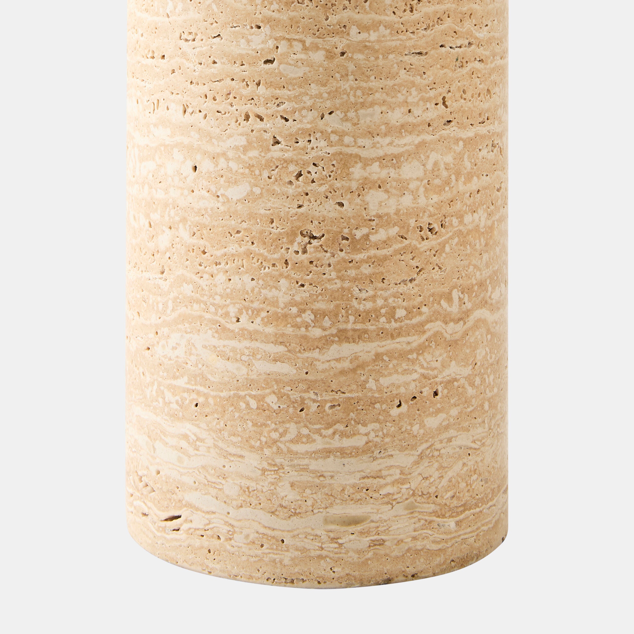 Ossuary Lamp-Travertine/Brass