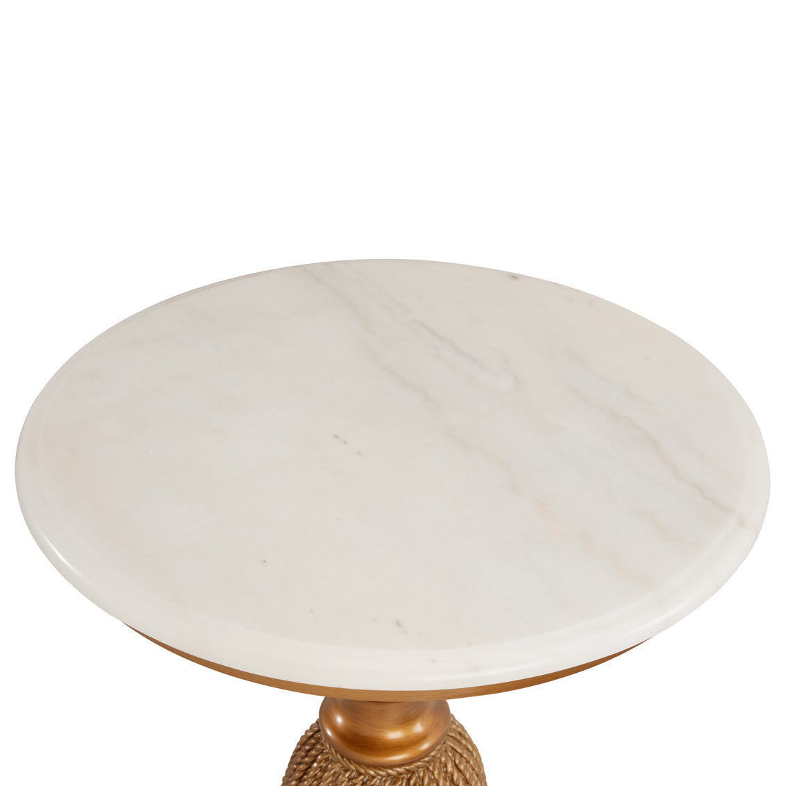 Tassel Side Table- Silver & Gold in 25 / Marble - Chelsea House