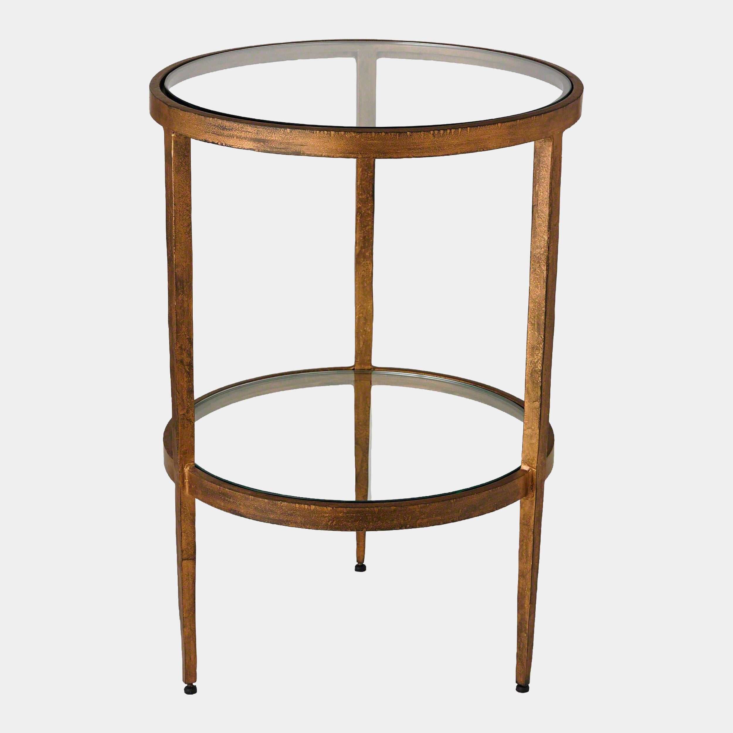 Laforge Two-Tier Side Table-Antique Gold