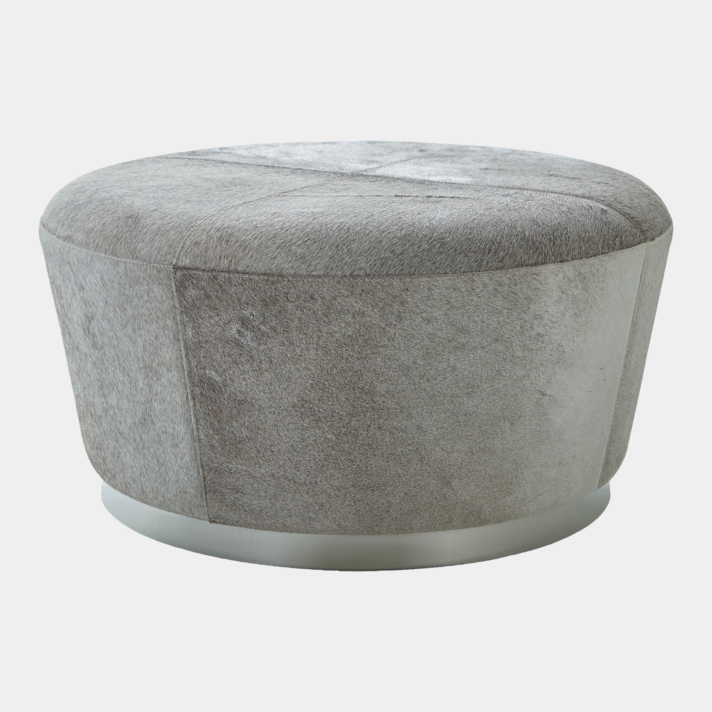 Journey Tapered Ottoman-Gray Hair-on-Hide
